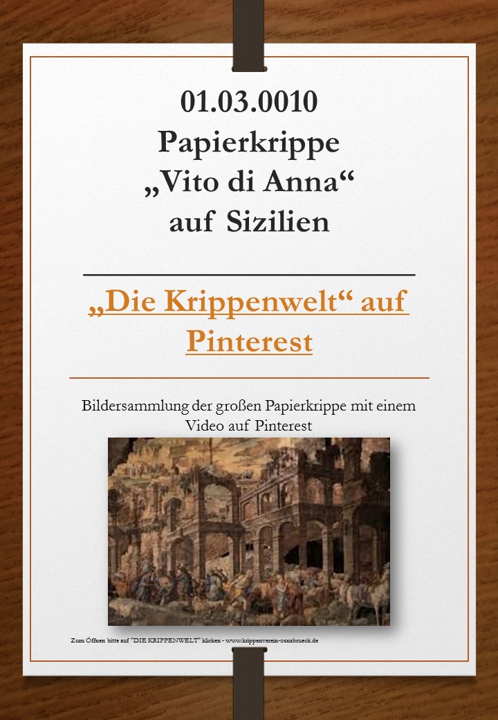 Papierkrippe Vito di Anna paper nativity manger scene belen del papel pesebre presepio di carta papirovy betlemy szopka creche de noel