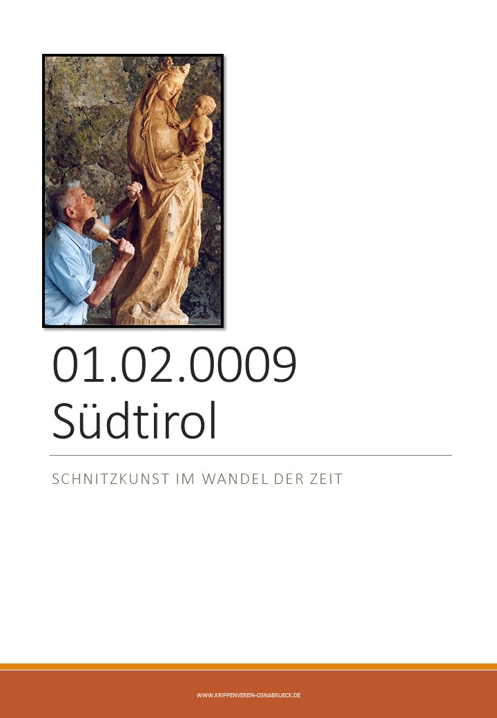 Südtirol Krippen Krippe schnitzen Tradition Krippenbau nativity Weihnacht